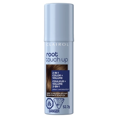 Clairol Root Touch-Up Temporary Spray 2in1, Dark to Medium Brown, 100% gray coverage and volume boost 1 ea, $11.54/1ea