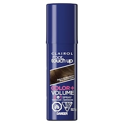 Root Touch-Up Dark to Medium Brown, Temporary Spray 2in1: 100% gray coverage and volume boost