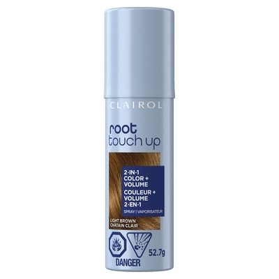 Clairol Root Touch-Up Temporary Spray 2in1, Light Brown, 100% gray coverage and volume boost 1 ea, $11.54/1ea