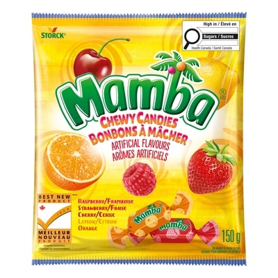 Mamba bonbons à mâcher 150 g, 1,99 $/100g
