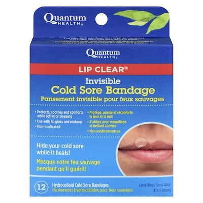 QUANTUM HEALTH Lip clear pansement invisible pour feux sauvages 12 ea, 1,42 $/1ch