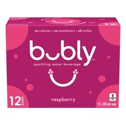 Bubly Sparkling Water Raspberry Sparkling Water 12x355.0 ml, $0.18/100ml