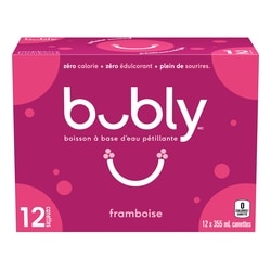 Eau pétillante Bubly Eau Pétillante framboise 12x355.0 ml, 0,19 $/100ml