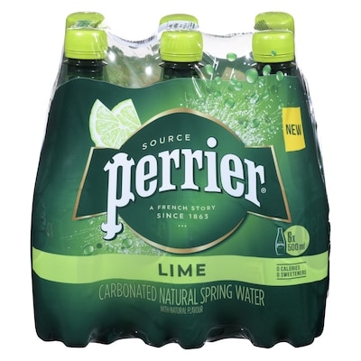 Perrier Carbonated Natural Spring Water, Lime 6x0.5 l, $0.28/100ml