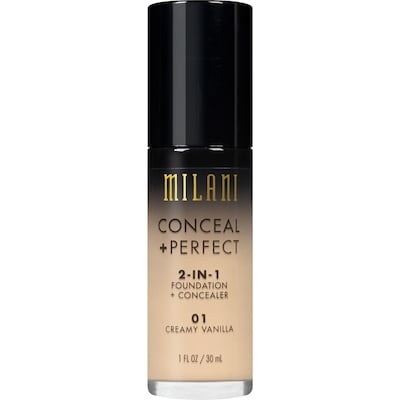 Milani Conceal + Perfect 2-In-1 Foundation + Concealer 01 Creamy Vanilla 1 ea, $13.99/1ea