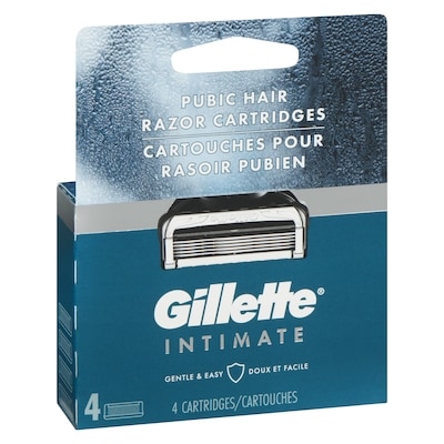 Intimate Pubic Hair Razor Cartridges, 4 Razor Blade Refills