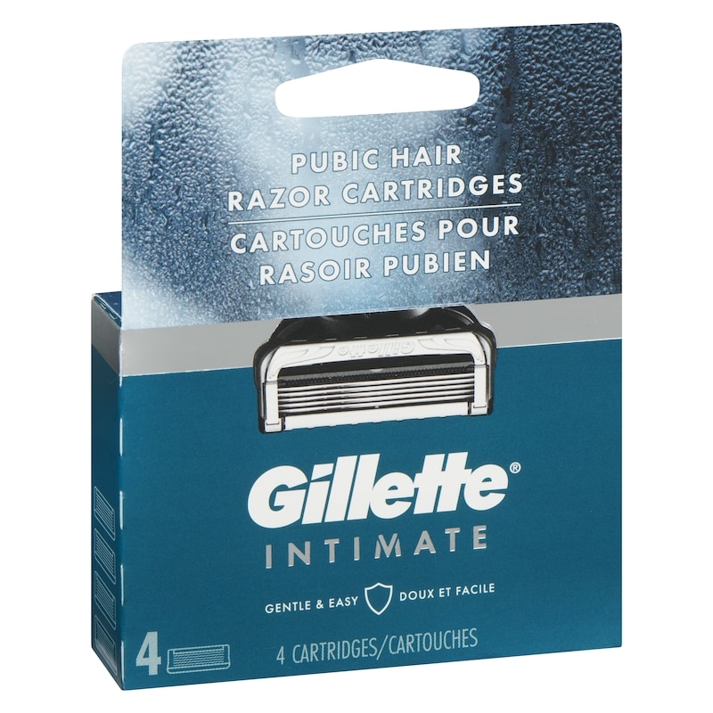 Intimate Pubic Hair Razor Cartridges, 4 Razor Blade Refills