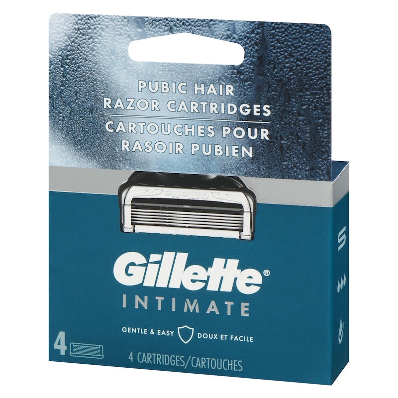Intimate Pubic Hair Razor Cartridges, 4 Razor Blade Refills