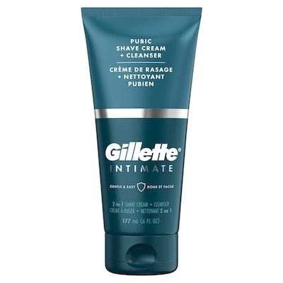 Gillette Crème à raser + nettoyant 2 en 1 pour poils pubiens Gillette Intimate 177 ml, 6,49 $/100ml