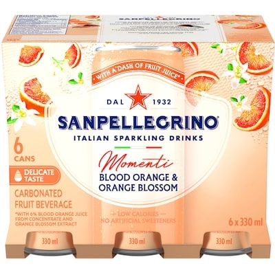 SanPellegrino Boissons pétillantes, orange sanguine et fleur d'oranger 6x330.0 ml, 0,45 $/100ml