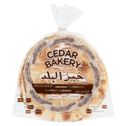 Cedar Whole Wheat Lebanese-Style Pita Bread 330 g, $0.36/100g