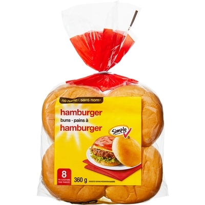 Sans Nom Pains à hamburger 360 g, 0,97 $/100g
