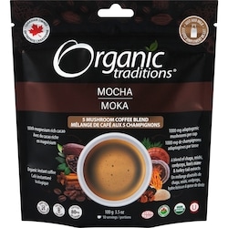 Organic Traditions 5 Mushroom Coffee Blend Mocha 100 g, $20.99/100g