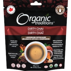 Organic Traditions 5 Mushroom Coffee Blend Dirty Chai 100 g, $20.99/100g