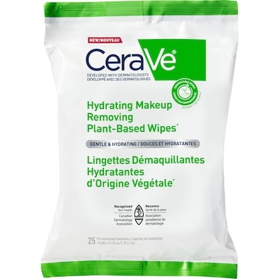 CeraVe Démaquillantes Hydratantes D’Origine Végétale 25 ea, 0,66 $/1ch