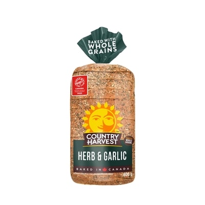 Country Harvest Herb & Garlic Bread 600 g, $0.67/100g