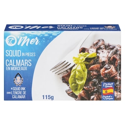 O'Mer Squid In Pieces 115 g, $2.60/100g