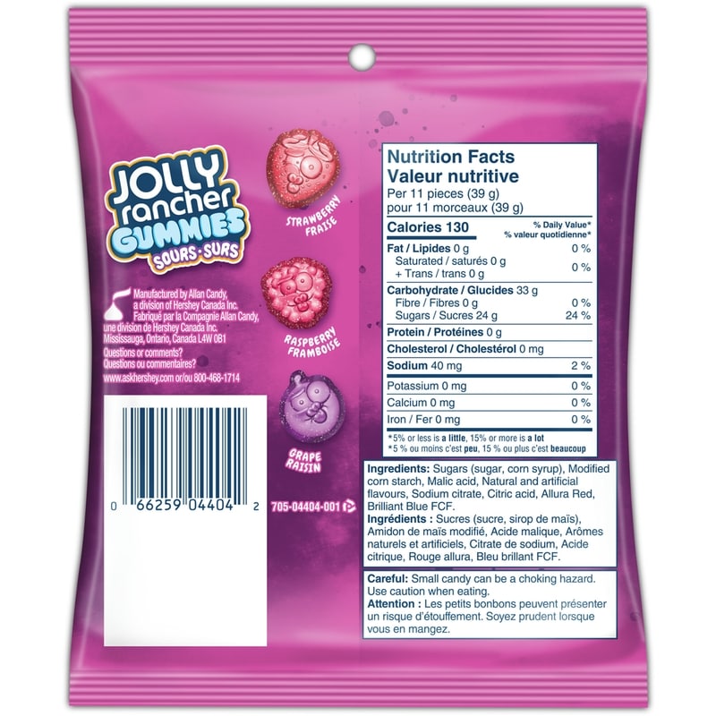 Gummies Sours Berries Flavours