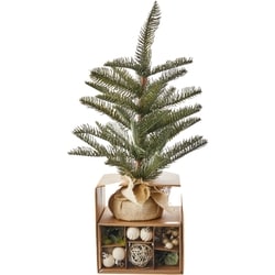 Life at Home Arbre de table pour les fêtes avec décorations, 18 po, ivoire 1 ea, 19,00 $/1ch