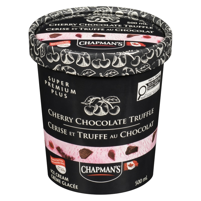 Chapmans Super Premium Plus Ice Cream Cherry Chocolate Truffle