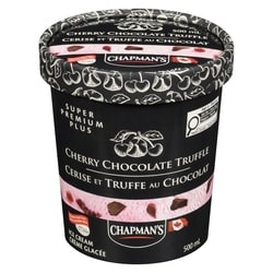 Chapman’s Super premium plus crème glacée cerise et truffe au chocolat 500 ml, 0,80 $/100ml