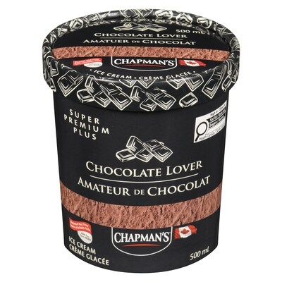 Chapman’s Super premium plus crème glacée Amateur de chocolat 500 ml, 1,00 $/100ml