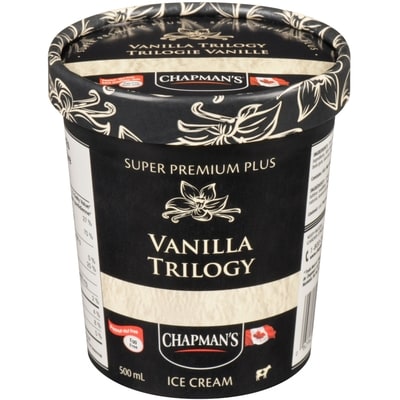 Chapmans Super Premium Plus Ice Cream Vanilla Trilogy 500 ml, $0.90/100ml