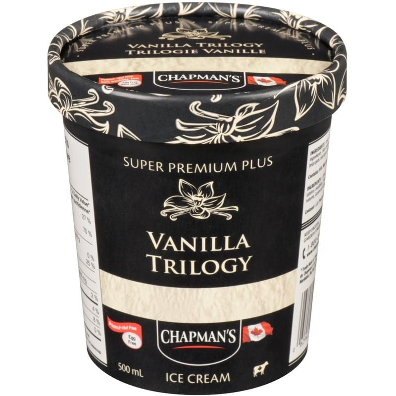 Chapmans Super Premium Plus Ice Cream Vanilla Trilogy - 500 ml