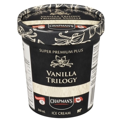 Chapmans Super Premium Plus Ice Cream Vanilla Trilogy 500 ml, $1.00/100ml