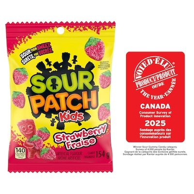 Maynards Strawberry Candy, Gummy Candy, Sour Candy 154 g, $1.94/100g