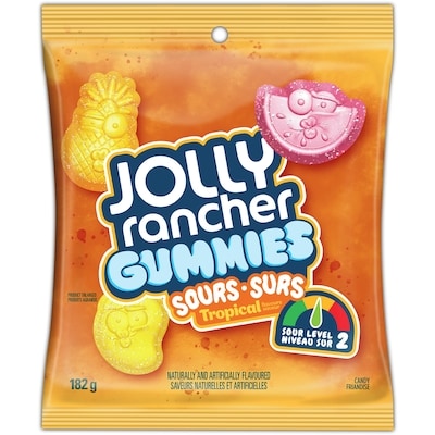 JOLLY RANCHER Gummies Sours Tropical Flavours 182 g, $2.19/100g