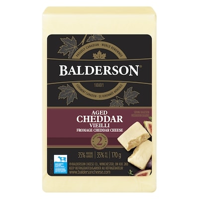 Balderson 2 Year Aged Cheddar Cheese 170 g, $5.29/100g