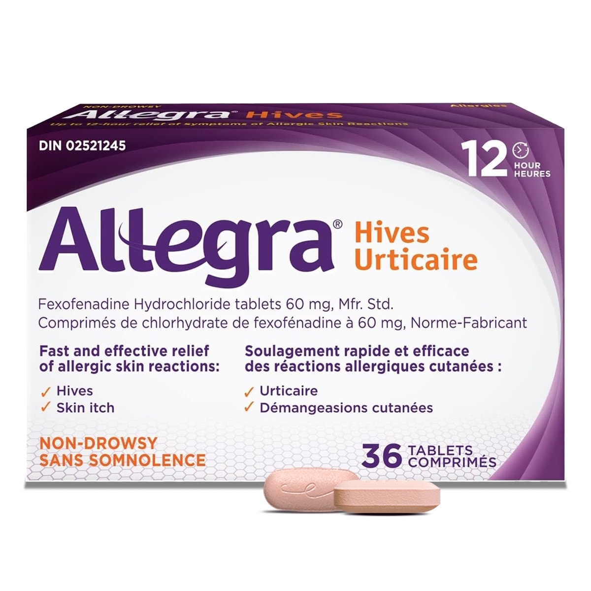 Allegra Hives 12 Hour Allergy Medication, Fexofenadine Hydrochloride 60 mg 36 ea, $0.50/1ea