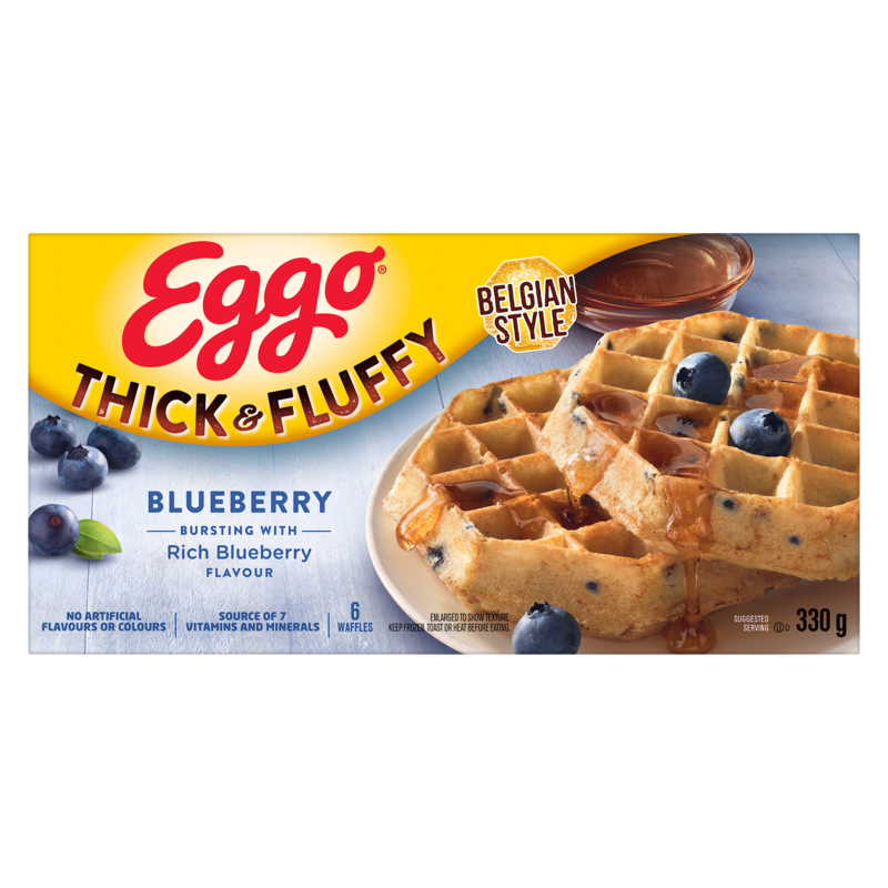 Eggo Thick & Fluffy Waffles Blueberry