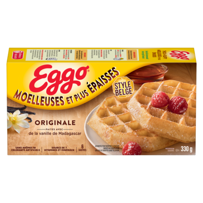 Kellogg’s Eggo Moelleuses et plus épaisses gaufres originale 330 g, 1,06 $/100g