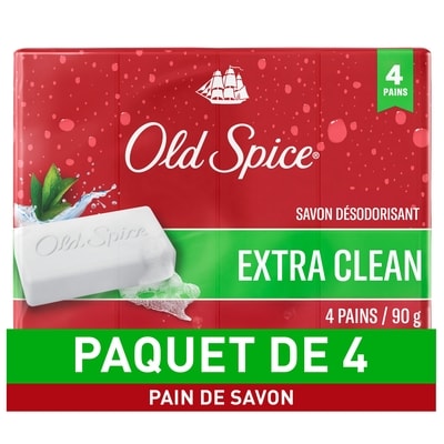 Old Spice Savon désodorisant extra propre, 4 pains 4x90.0 g, 1,44 $/100g