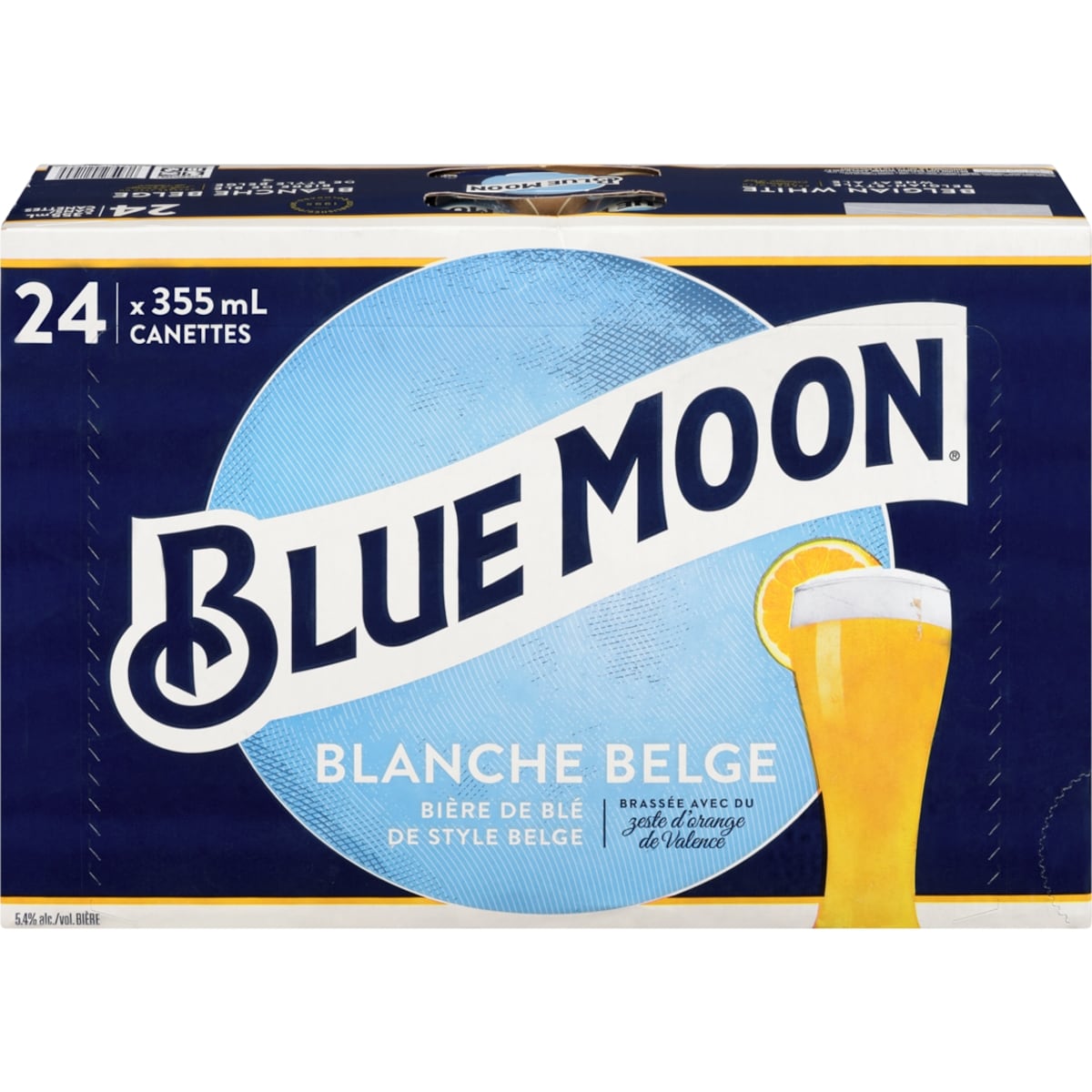 Blue Moon Blanche belge bière de blé de style belge (Pièce d’identité requise au moment du ramassage) 24x355.0 ml, 0,40 $/100ml