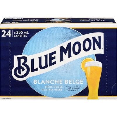 Blue Moon Blanche belge bière de blé de style belge (Pièce d’identité requise au moment du ramassage) 24x355.0 ml, 0,51 $/100ml