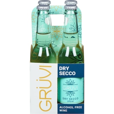 Gruvi Alcohol Free Wine Dry Secco 4x275.0 ml, $1.54/100ml