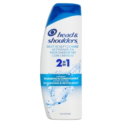 Head & Shoulders Shampooing et revitalisant 2 en 1  Nettoyage en profondeur du cuir chevelu 370 ml, 1,89 $/100ml