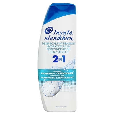 Head & Shoulders Shampooing et revitalisant 2 en 1  Hydratation en profondeur du cuir chevelu 370 ml, 1,89 $/100ml