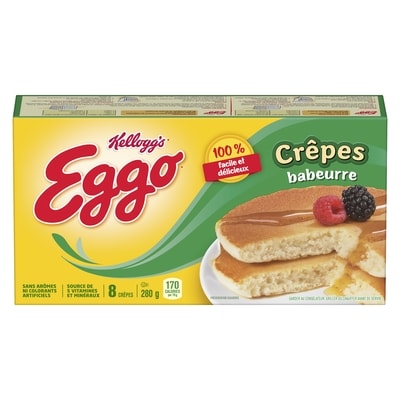 Kellogg’s Crêpe Eggo, au babeurre 280 g, 1,43 $/100g