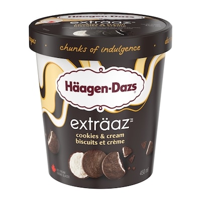 Haagen Dazs Extraz Cookies & Cream Ice Cream 450 ml, $1.44/100ml
