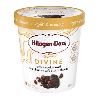 Haagen Dazs Divine Coffee Cookie Swirl Light Ice Cream 450 ml, $1.44/100ml