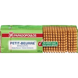 Papadopoulos Petit-beurre biscuits saveur de beurre 225 g, 1,28 $/100g
