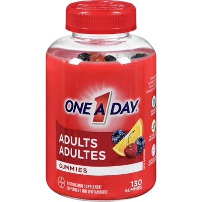 One A Day Adult Multivitamin Gummies 130 ea, $0.12/1ea