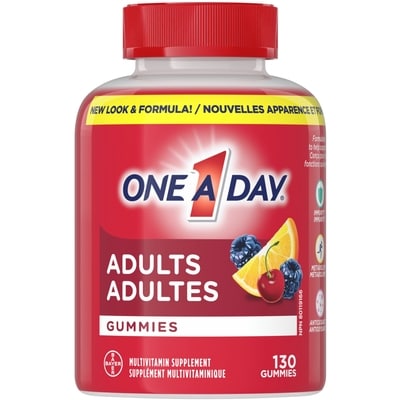 One A Day Gummies multivitamines pour adultes 130 ea, 0,12 $/1ch