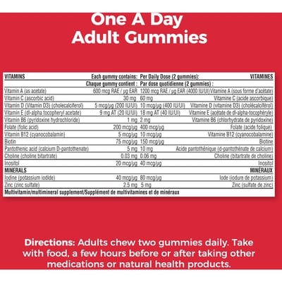 Gummies multivitamines pour adultes