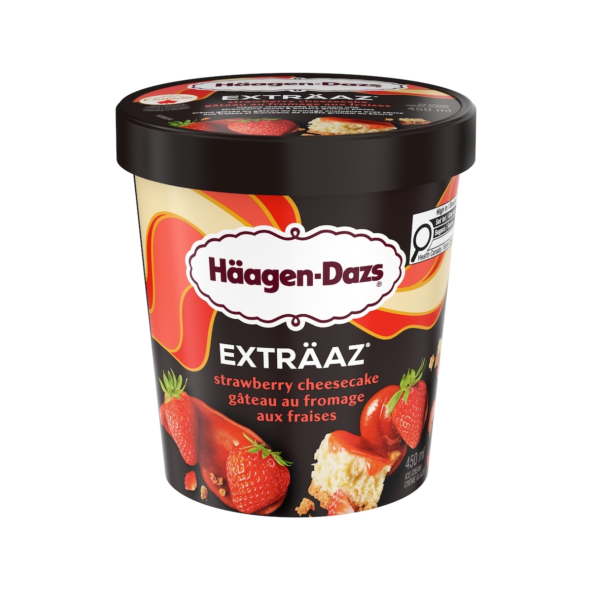 Häagen-Dazs Crème glacée exträaz gâteau au fromage aux fraises 450 ml, 1,55 $/100ml