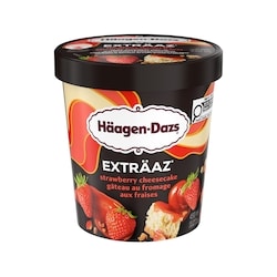Häagen-Dazs Crème glacée exträaz gâteau au fromage aux fraises 450 ml, 1,22 $/100ml